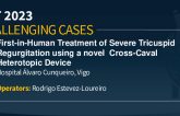 TCT 846: First-in-Human Treatment of Severe Tricuspid Regurgitation using a novel  Cross-Caval Heterotopic Device