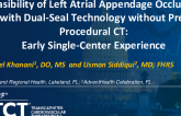 TCT 65: Feasibility of Left Atrial Appendage Occlusion With Dual-Seal Technology Without Pre-Procedural CT: Early Single-Center Experience