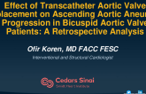 TCT 545: Effect of Transcatheter Aortic Valve Replacement on Ascending Aortic Aneurysm Progression in Bicuspid Aortic Valve Patients: A Retrospective Analysis