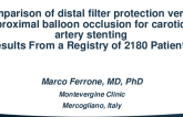 TCT 365:  Comparison of Distal Filter Protection Versus Proximal Balloon Occlusion for Carotid Artery Stenting Results From a Registry of 2180 Patients