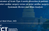 TCT 33: Safety of Type A Aortic Dissection in Patients With Prior Cardiac Surgery Versus Non-Prior Cardiac Surgery: A Systematic Review and Meta-Analysis