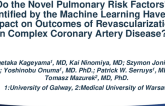 TCT 284: Do the Novel Pulmonary Risk Factors Identified by the Machine Learning Have an Impact on Outcomes of Revascularisation in Complex Coronary Artery Disease?