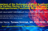 TCT 70: Comparison of the Outcomes of Mitral Annuloplasty With the Carillon Device in Patients With Proportionate and Disproportionate Functional Mitral Regurgitation