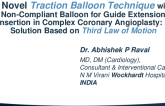 TCT 100: A Novel Traction Balloon Technique With Non-Compliant Balloon for Guide Extension Insertion in Complex Coronary Angioplasty: A Solution Based on Third Law of Motion