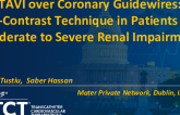 TCT 824: TAVI on Coronary Guidewires: Free-Contrast Technique in Patients With Moderate to Severe Renal Impairment