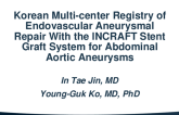 TCT 37: Korean Multicenter Registry of Endovascular Aneurysmal Repair With INCRAFT Stent Graft for Abdominal Aortic Aneurysm