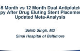 TCT 706: 3-6 Month vs 12 Month Dual Antiplatelet Therapy After Drug Eluting Stent Placement: An Updated Meta-Analysis
