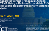 TCT 891: Transcarotid Versus Transcaval Access for Transcatheter Aortic Valve Replacement Using a Balloon Expandable Valve: Propensity Matched Analysis From a Real World Registry