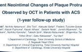 TCT 527: Changes of the Protruded Plaque After Drug Eluting Stent Implantation in Patients with Acute Coronary Syndrome Evaluated With Optical Coherence Tomography