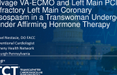 TCT 1318: Salvage VA-ECMO and Left Main PCI for Refractory Left Main Coronary Vasospasm in a Transwoman Undergoing Gender Affirming Hormone Therapy