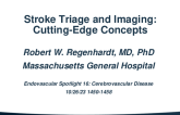 Stroke Triage and Imaging: Cutting-Edge Concepts