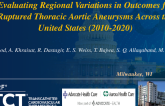 TCT 35: Evaluating Regional Variation in Outcomes for Ruptured Thoracic Aortic Aneurysms Across the United States (2010-2020)