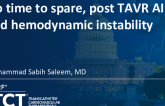 TCT 1469: No Time to Spare: Post TAVR AI and Hemodynamic Instability After CoreValve Deployment Treated With Valve-in-Valve Placement of Sapien Device