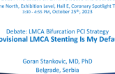 Provisional LMCA Stenting Is My Default