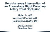 Percutaneous Intervention of an Anomalous Right Coronary Artery Total Occlusion