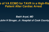 Use of VA ECMO for TAVR in a High Risk Patient After Cardiac Arrest