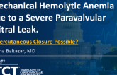 TCT 1515: Mechanical Hemolytic Anemia due to a Giant Paravalvular Mitral Leak: Is Percutaneous Closure Possible?