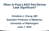When is Post-LAAO Peri-Device Leak Significant?