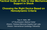 Choosing the Right Device: Device Selection Based on Hemodynamic Criteria