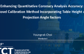 TCT 195: Enhancing Quantitative Coronary Analysis Accuracy: A Novel Calibration Method Incorporating Table Height and Projection Angle Factors