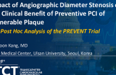 TCT 1006: Impact of Angiographic Diameter Stenosis on the Clinical Benefit of Preventive PCI of Vulnerable Plaque: A Post-hoc Analysis of the PREVENT Trial