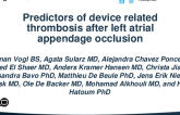 TCT 415: Predictors of Device Related Thrombosis After Left Atrial Appendage Occlusion