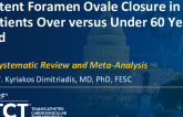 TCT 110: Patent Foramen Ovale Closure in Patients Over Versus Under 60 Years Old: A Systematic Review and Meta-Analysis