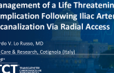 TCT 1435: Managing a Life-Threatening Complication Following Iliac Artery Recanalization via Radial Access