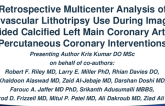 TCT 155: Retrospective Multicenter Analysis of Intravascular Lithotripsy Use during Imaging-Guided Calcified Left Main Coronary Artery Percutaneous Coronary Interventions