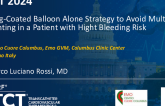 TCT 1248: Drug-Coated Balloon Alone Strategy to Avoid Multiple Stenting in a Patient With High Bleeding Risk