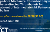 PEERLESS RCT Results - Implications for the Future of PE Intervention
