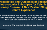 TCT 488: Characteristics and Outcomes of Shockwave Intravascular Lithotripsy for Calcific Coronary Disease: A New Zealand Single-Centre Experience
