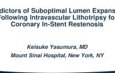 TCT 749: Predictors of Suboptimal Stent Expansion Following Intravascular Lithotripsy for Coronary In-Stent Restenosis: Insights from Intravascular Imaging