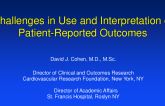 Highlighting the Importance and Pitfalls in Interpreting Patient Reported Outcomes
