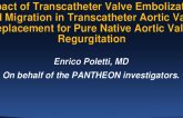 TCT 314: Impact of Transcatheter Valve Embolization and Migration in Transcatheter Aortic Valve Replacement for Pure Native Aortic Valve Regurgitation