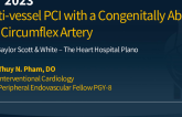 TCT 889: PCI of Ostial LM Artery and Proximal and Distal Left Anterior Descending Artery in a Patient with a Congenitally Absent Left Circumflex Artery and a Super Dominant Right Coronary Artery