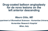 Drug-Coated Balloon Angioplasty For De Novo Lesions on Left Anterior Descending Artery