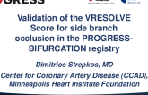 TCT 68: Validation of the VRESOLVE Score for Side Branch Occlusion in the PROGRESS-BIFURCATION Registry
