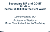 Secondary MR and GDMT Titration Before M-TEER in the Real-world