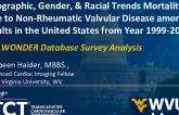 TCT 609: Mortality Trends Due to Non-Rheumatic Valvular Disease Among Adults in the United States From Year 1999-2020: CDC WONDER Database Survey Analysis