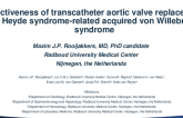 TCT 367: Efficacy of transcatheter aortic valve replacement on Heyde syndrome-related acquired von Willebrand syndrome