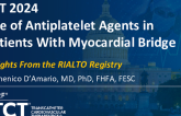 TCT 668: Use of Antiplatelet Agents in Patients With Myocardial Bridge: Insights From the RIALTO Registry