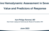 Invasive Hemodynamic Assessment in Severe TR: Value and Predictors of Response