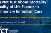 It's Not Just About Mortality! - Quality of Life Factors in Pulmonary Embolism Care