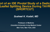 Report of an IDE Pivotal Study of a Dedicated Leaflet Splitting Device During TAVR (SHORTCUT)