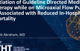 Initiation of Guideline Directed Medical Therapy While on Microaxial Flow Pump Is Associated With Reduced In-Hospital Mortality