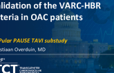 TCT 956: Validation of the VARC-HBR Criteria in TAVI Patients on Oral Anticoagulation