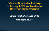 TCT 152: Echocardiographic Findings Following Renal Sympathetic denervationfor treatment resistant hypertension, The ReShape CV-risk study.