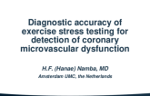TCT 598: Diagnostic Accuracy of Exercise Stress Tests for Detection of Coronary Microvascular Dysfunction