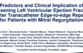 Predictors and Clinical Impact of Worsening Left Ventricular Ejection Fraction After Mitral Transcatheter Edge-to-Edge Repair